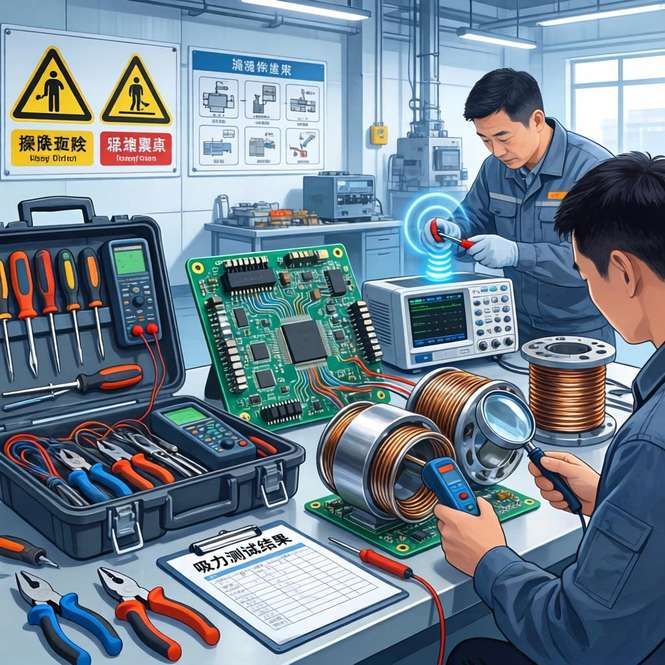 电磁铁维修故障排除全攻略：吸力下降线圈烧毁解决方案(图1)