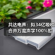 共达电声:拟34亿吸收合并万魔声学100%股权(图3) 共达电声拟吸收合并万魔声学 重组上市进程迈出关键一步(图3)
