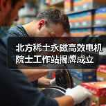 北方稀土永磁高效电机院士工作站揭牌成立(图3)
