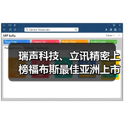 瑞声科技、立讯精密上榜福布斯最佳亚洲上市公司50强(图4) 瑞声科技、立讯精密上榜福布斯最佳亚洲上市公司50强(图4)