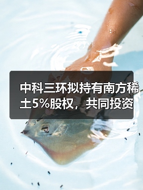 中科三环拟持有南方稀土5%股权,共同投资高端稀土磁材项目(图4) 中科三环拟持有南方稀土5%股权,共同投资高端稀土磁材项目(图4)