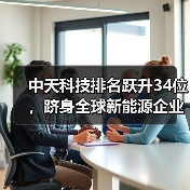 中天科技排名跃升34位，跻身全球新能源企