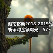湖南移动2018-2019光缆采购金额曝