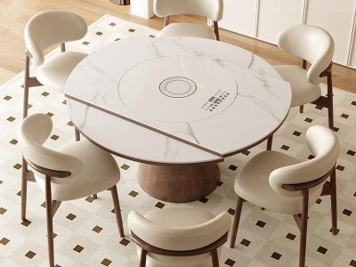 多功能餐桌设计：内嵌语音暖菜板与电磁炉如何提升用餐体验 - 信报磁材资讯